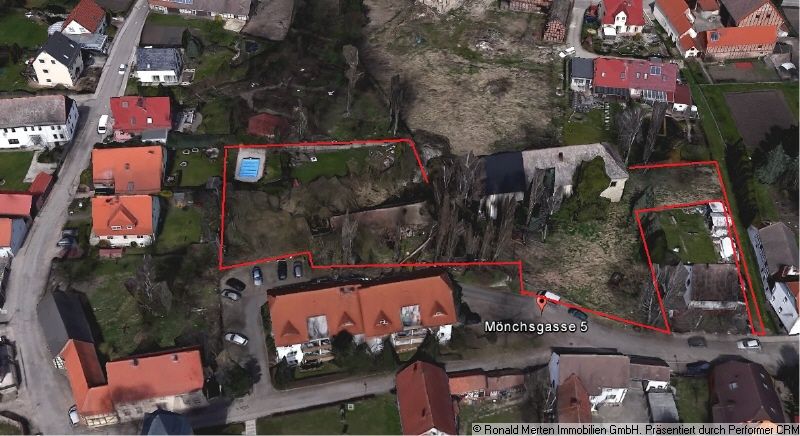 Immobilienmakler Erfurt: Luftbild mit Grenzen westlich
