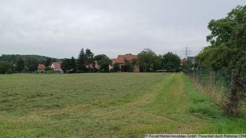 Immobilienmakler Erfurt: Grundstück mit Scheue von hinten