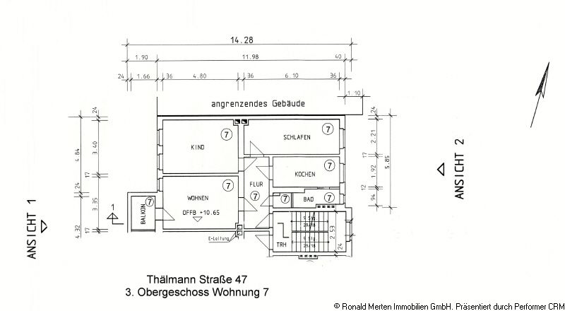 Immobilienmakler Erfurt: Grundriss Wohnung 7