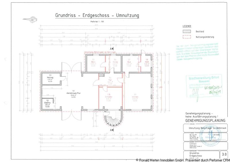 Immobilienmakler Erfurt: GR Umbau Erdgeschoss