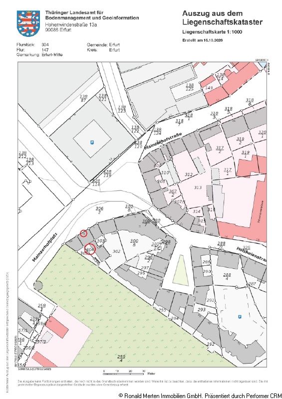 Immobilienmakler Erfurt: Flurkarte