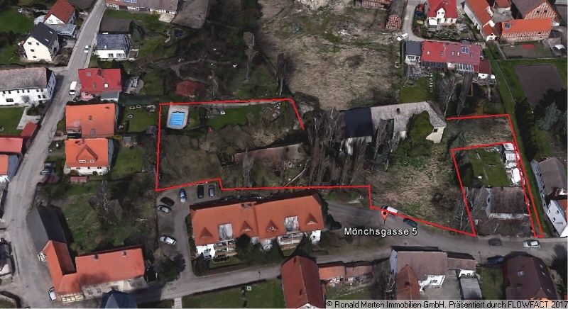 Immobilienmakler Erfurt: Luftbild mit Grenzen westlich