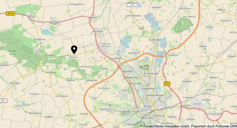 Immobilienmakler Erfurt: Übersichtskarte