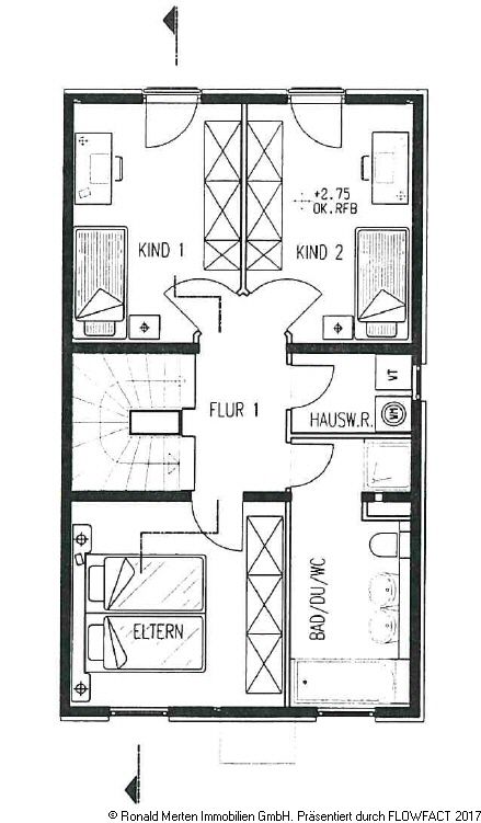 Immobilienmakler Erfurt: Grundriss Obergeschoss