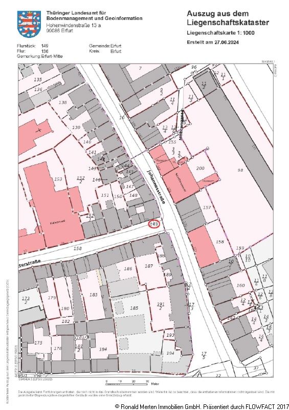 Immobilienmakler Erfurt: Flurkarte Juni 2024