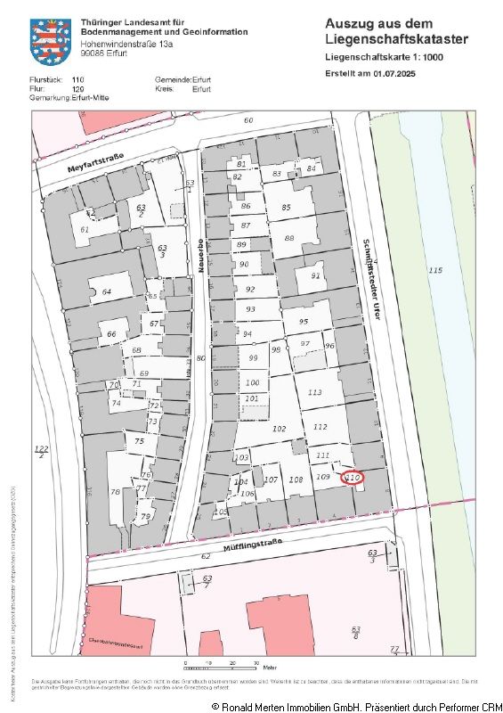 Immobilienmakler Erfurt: Flurkarte mit Kennz