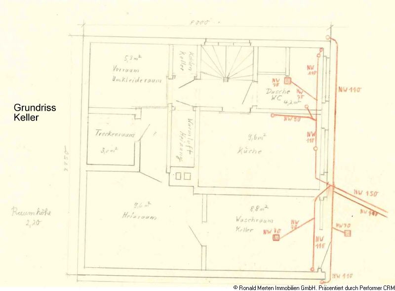 Immobilienmakler Erfurt: Grundriss Untergeschoss
