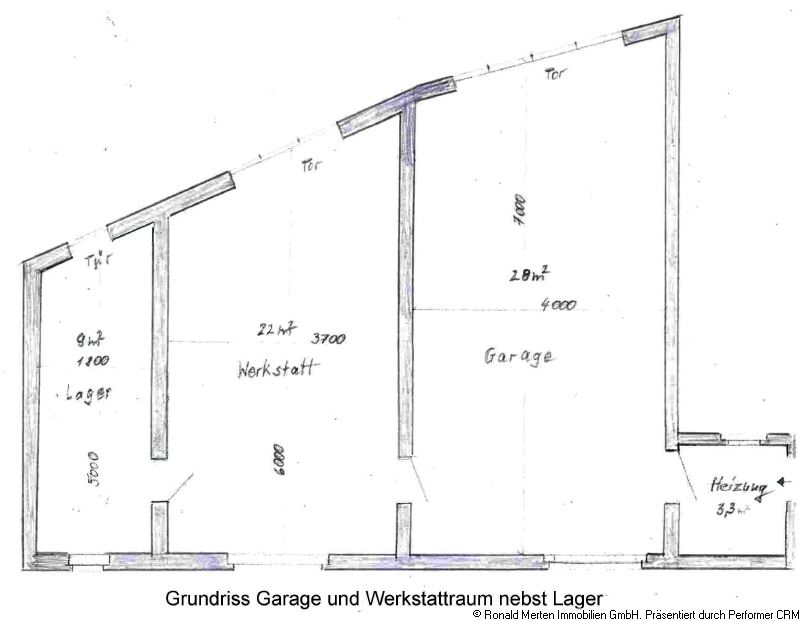 Immobilienmakler Erfurt: Grundriss Garage_Werkstatt