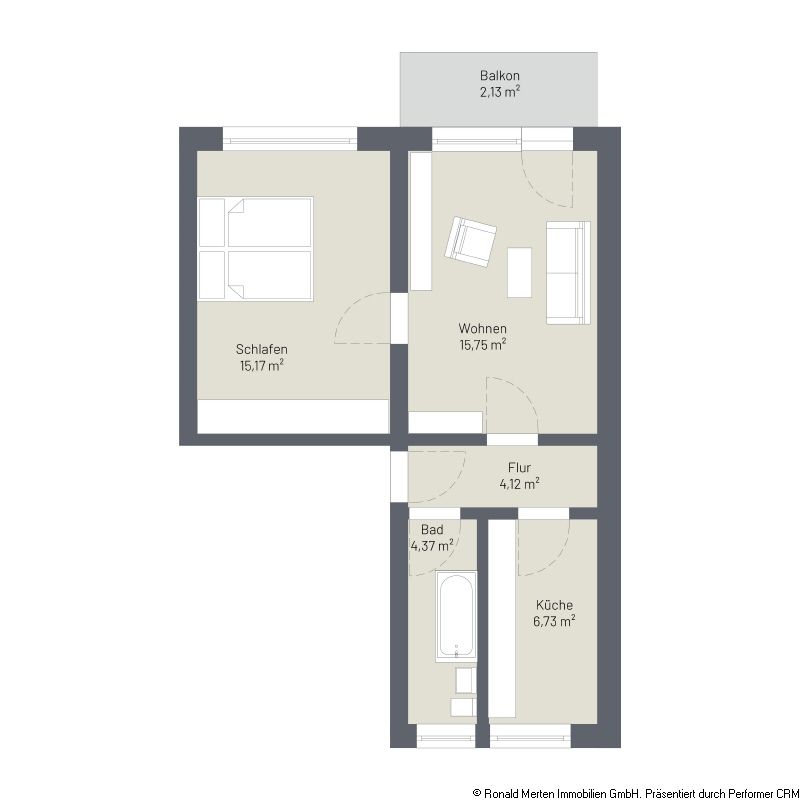 Immobilienmakler Erfurt: Grundriss aller 3 ETW