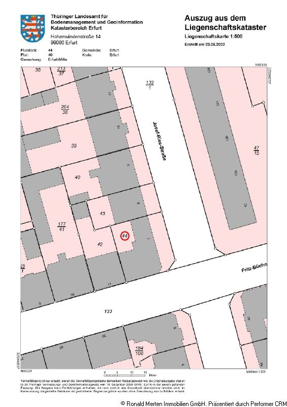 Immobilienmakler Erfurt: Flurkarte expose